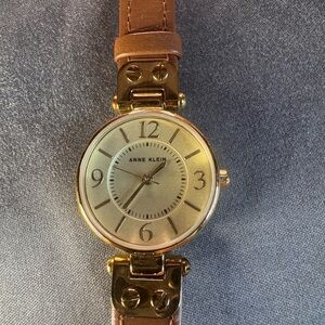 Anne Klein Gold and Brown Watch